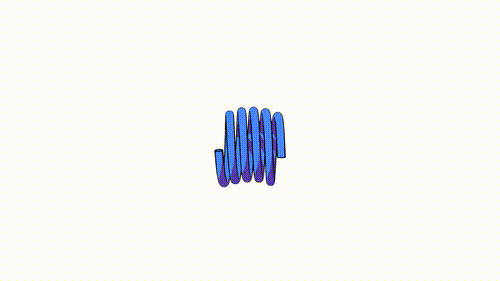 Spring simulation using Cosserat Model